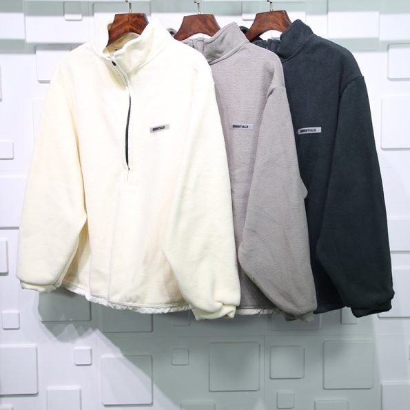 FEAR OF GOD ESSENTIALS POLAR FLEECE HALF ZIP SWEATER 00035 595x595 1